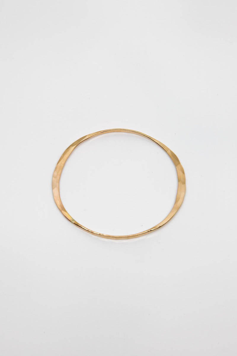 Hammered Gold Bangle by Point Reyes Jeweler Gravel & Gold