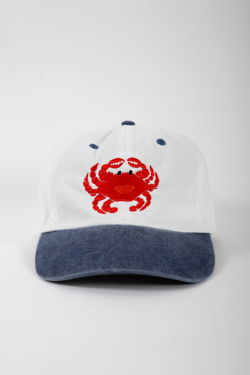 Crab Cap - White & Blue – Gravel & Gold
