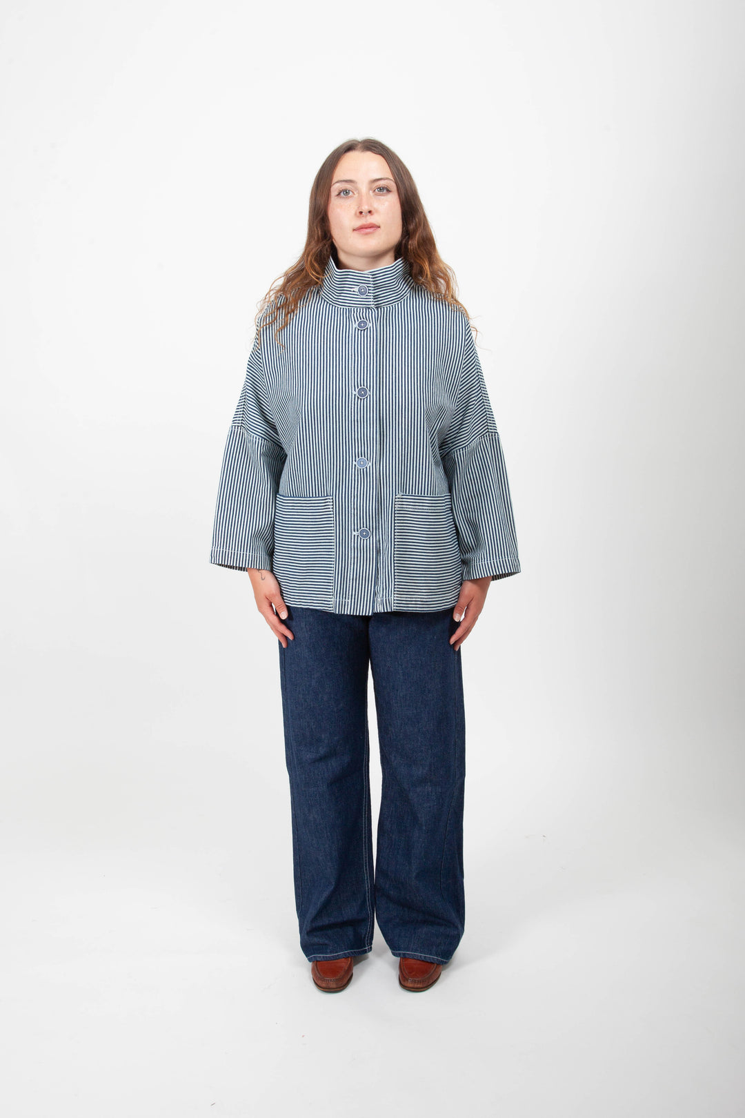 Marram Jacket - Conductor Stripe – Gravel & Gold