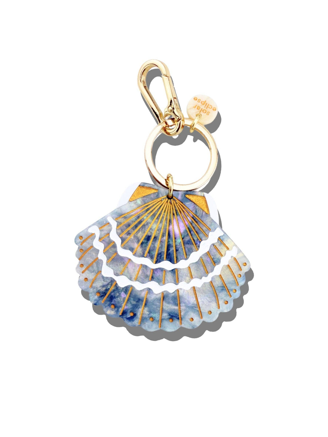 Seashell Keychain - Aquamarine – Gravel & Gold