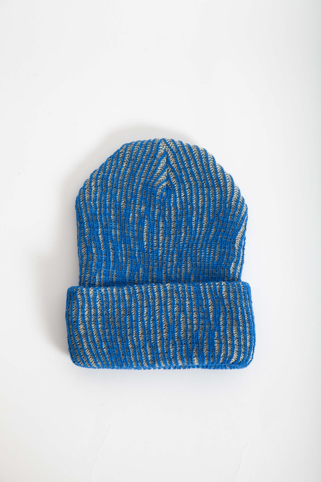 Simple Rib Knit Beanie Cobalt Sand – Gravel Gold