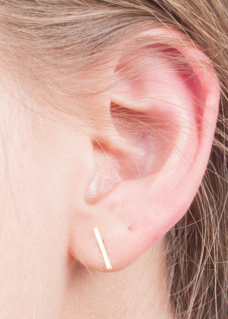 Staple Stud Earring by Kathleen Whitaker | Gravel & Gold